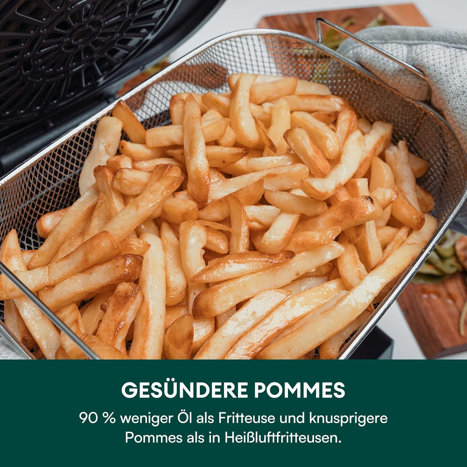 CHEFREE Griglia e Friggitrice ad Aria AFG01, 6L, 1650W Griglia Elettrica, Design Meno Fumoso, Forno Elettrico e Friggitrice ad Aria, Smart Cook 8-in-1, Display Touch a LED, 4 Livelli di Riscaldamento