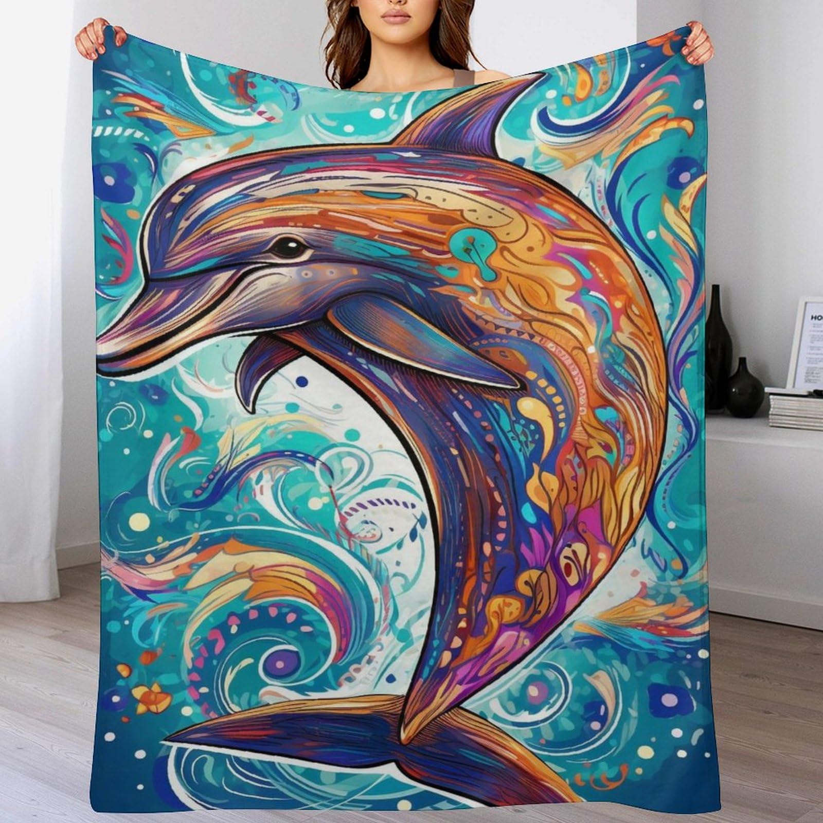 Couverture dauphin 3D cadeau reconfortant et doux pour vos proches