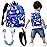 Accmor Toddler Backpack Leash with Anti Lost Wrist Link, Cute Mini Child Walking Harnesses Keep Kids Close Back Pack Rope Tether Rein for Baby Boys (Blue/Dino)