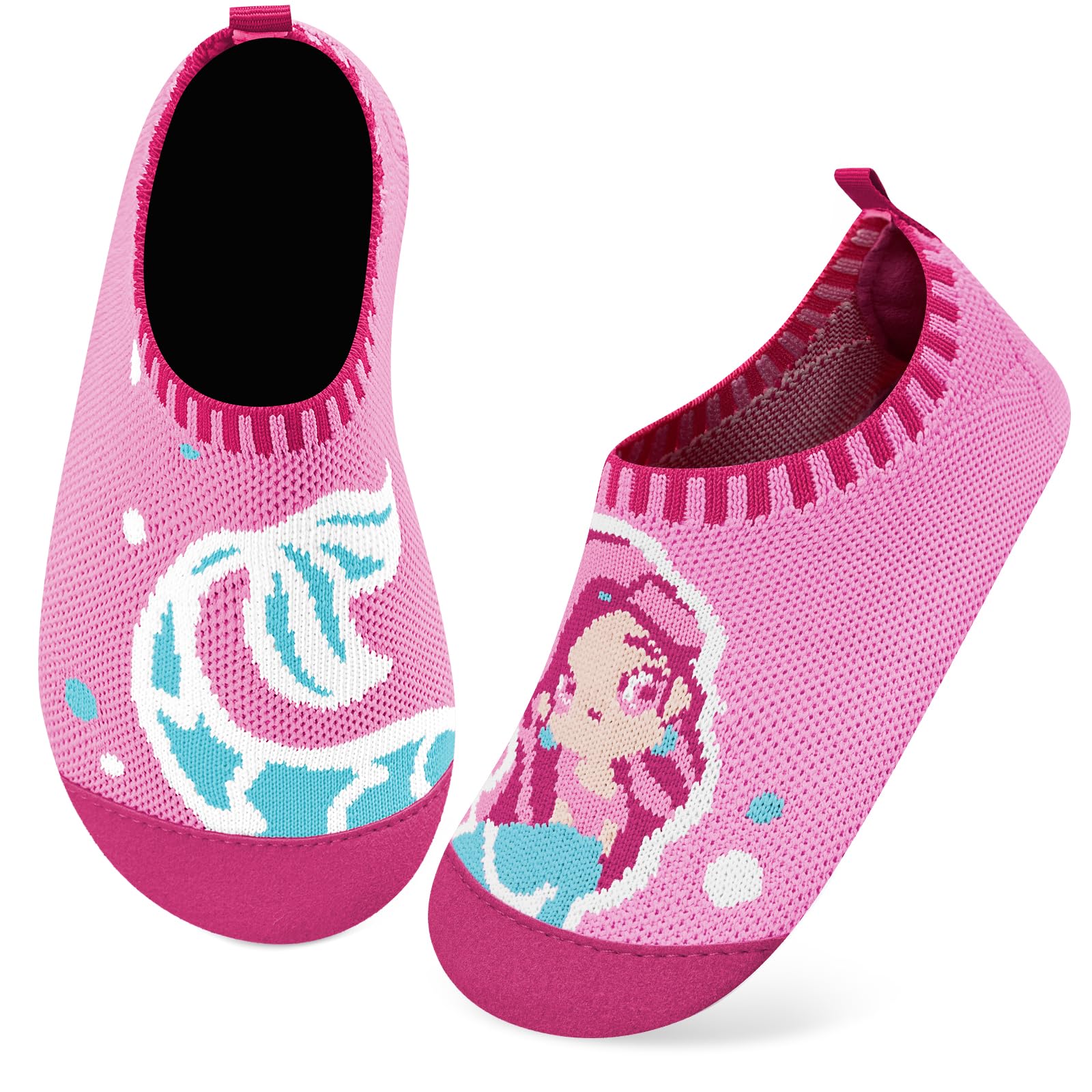 Kyopp Hausschuhe Kinder Mädchen Barfussschuhe Kindergarten Slippers Jungen Rutschfest Pantoffeln für Atmungsaktive Weich Lauflernschuhe Kleinkinder Schuhe