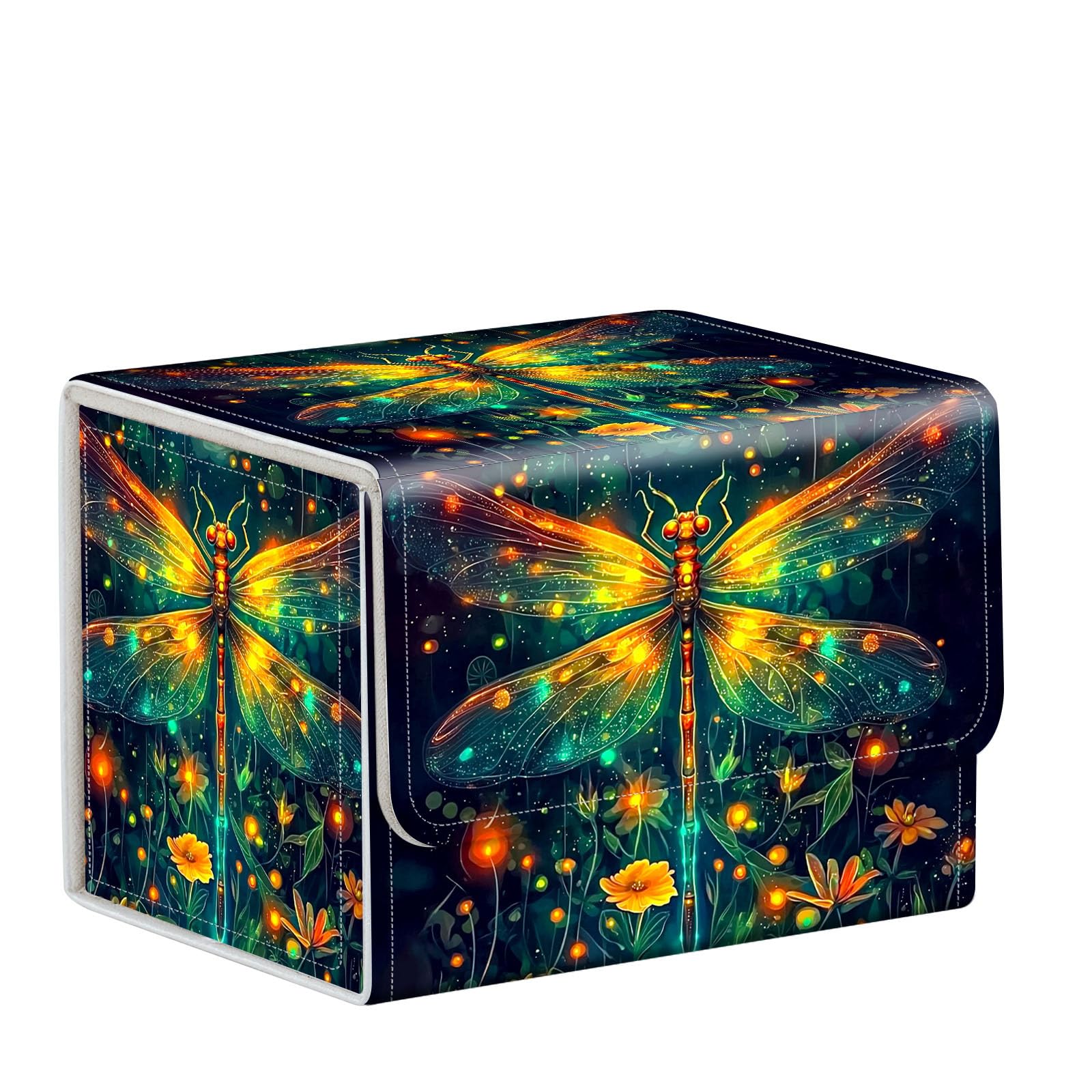 ETLKJVBL for MTG Card Storage Solution, Brightly Colored Dragonfly for MTG Card Box and Commander Decks, High Capacity Anime Card Sleeves for Mtg Deck Box, Designed Specifically for Mtg Players