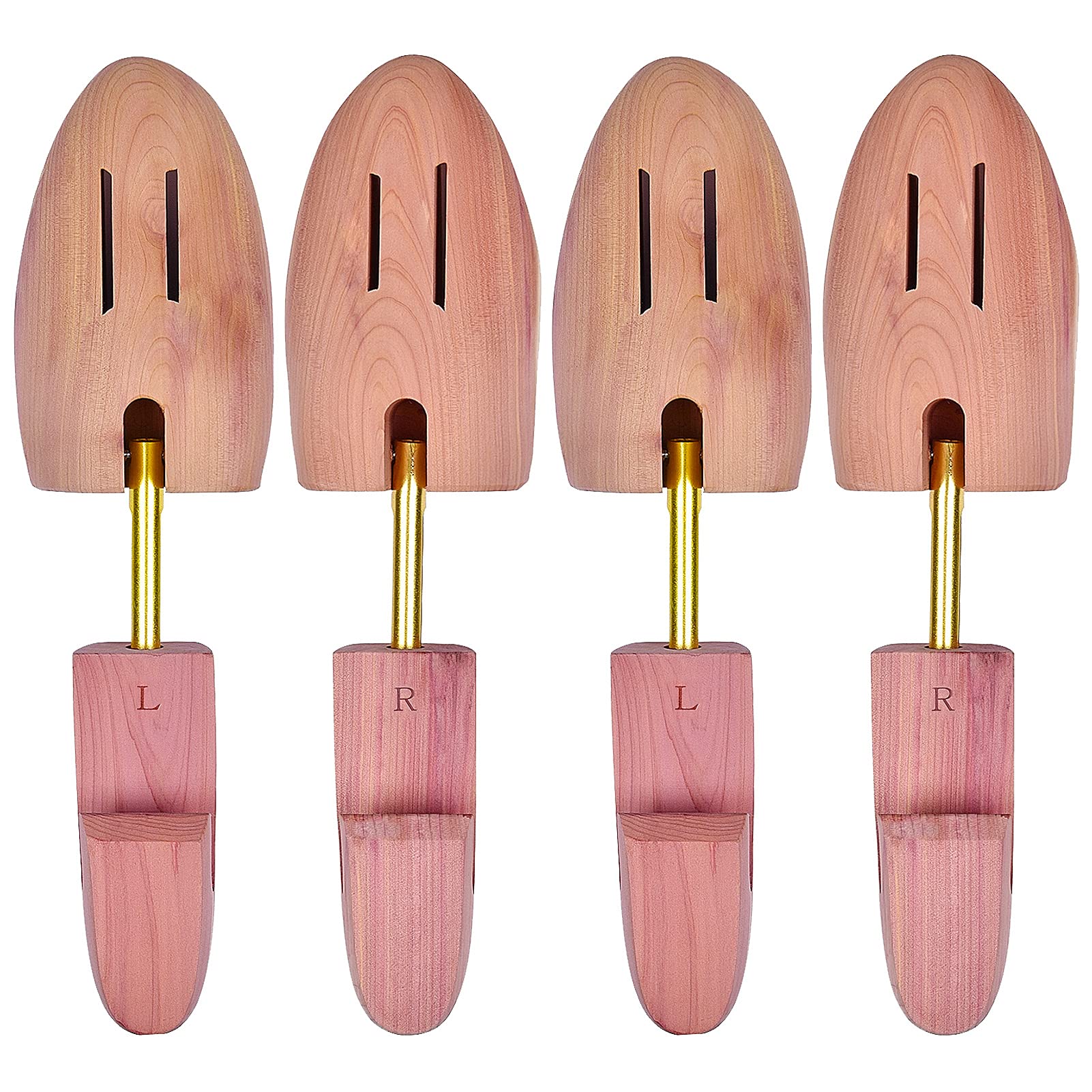 Zedernholz-Schuhspanner für Herren, verstellbarer Schuhspanner aus Holz für Lederschuhe (2er-Pack)