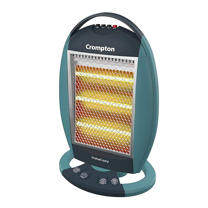 Crompton Insta Cozy 1200 Watt Halogen Room Heater with 3 Heat Settings(Grey Blue) at Rs. 1899