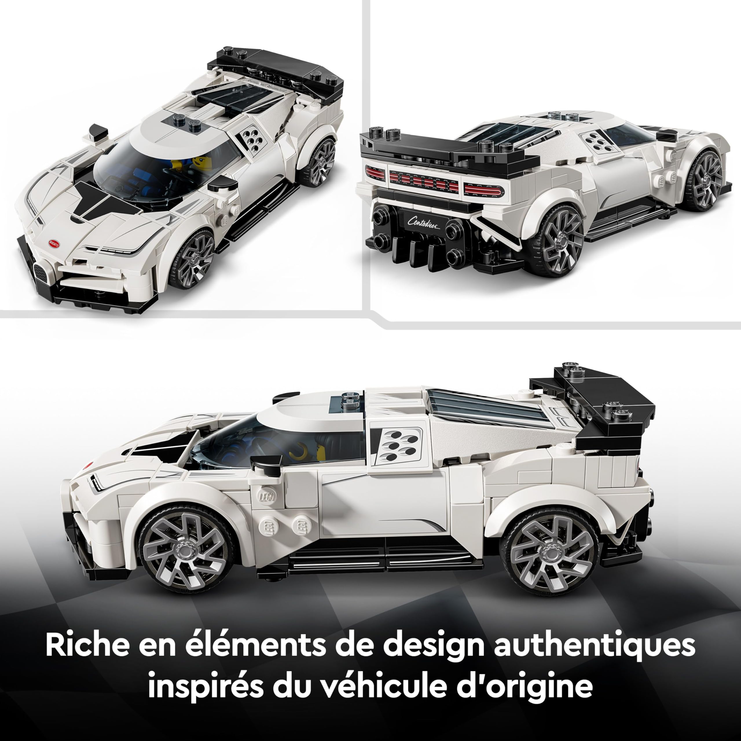 LEGO Speed Champions Hypercar Bugatti Centodieci - Jouet Voiture de Sport - Maquette à Construire avec Minifigurine de Pilote - Idée de Cadeau d'anniversaire pour Garçon dès 9 Ans 77240