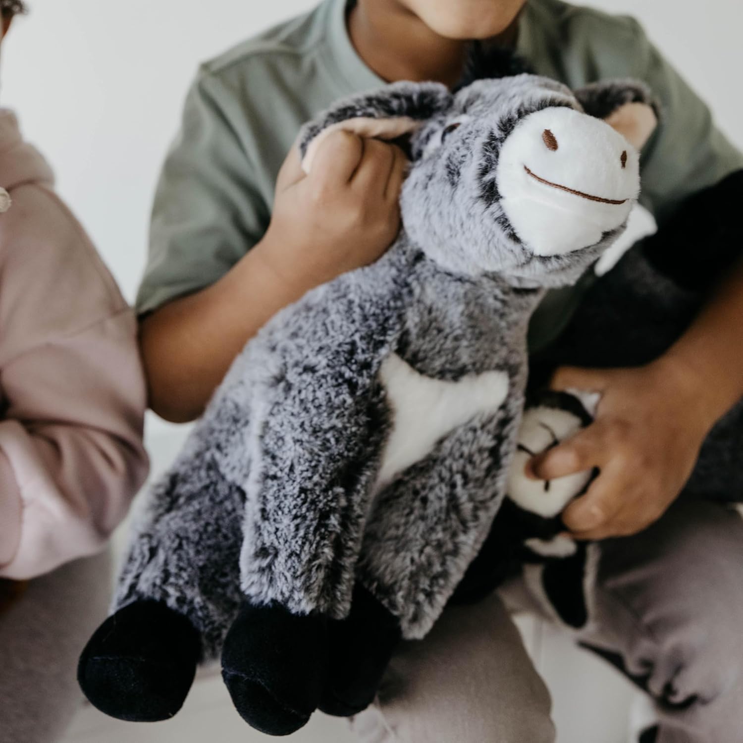 The Petting Zoo Donkey Stuffed Animal Plushie, Gifts for Kids, Wild Onez Farm Animals, Donkey Plush Toy 12 Inches