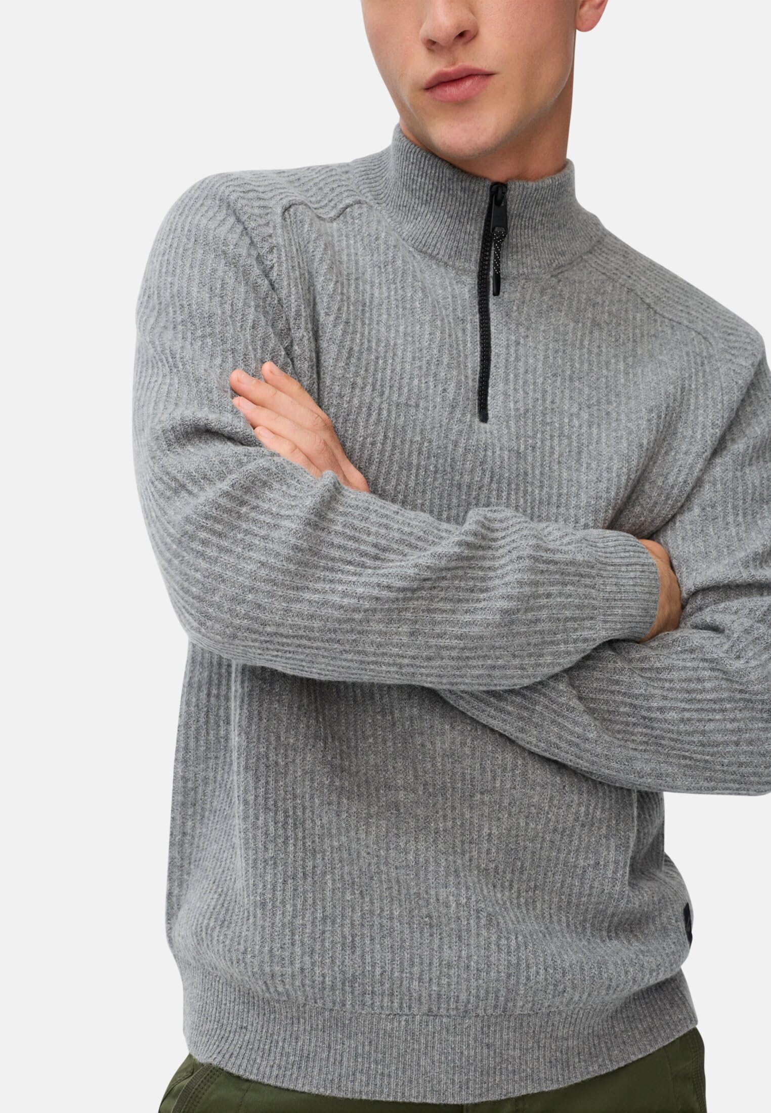 camel active Herren Strick-Troyer aus Reiner Lammwolle