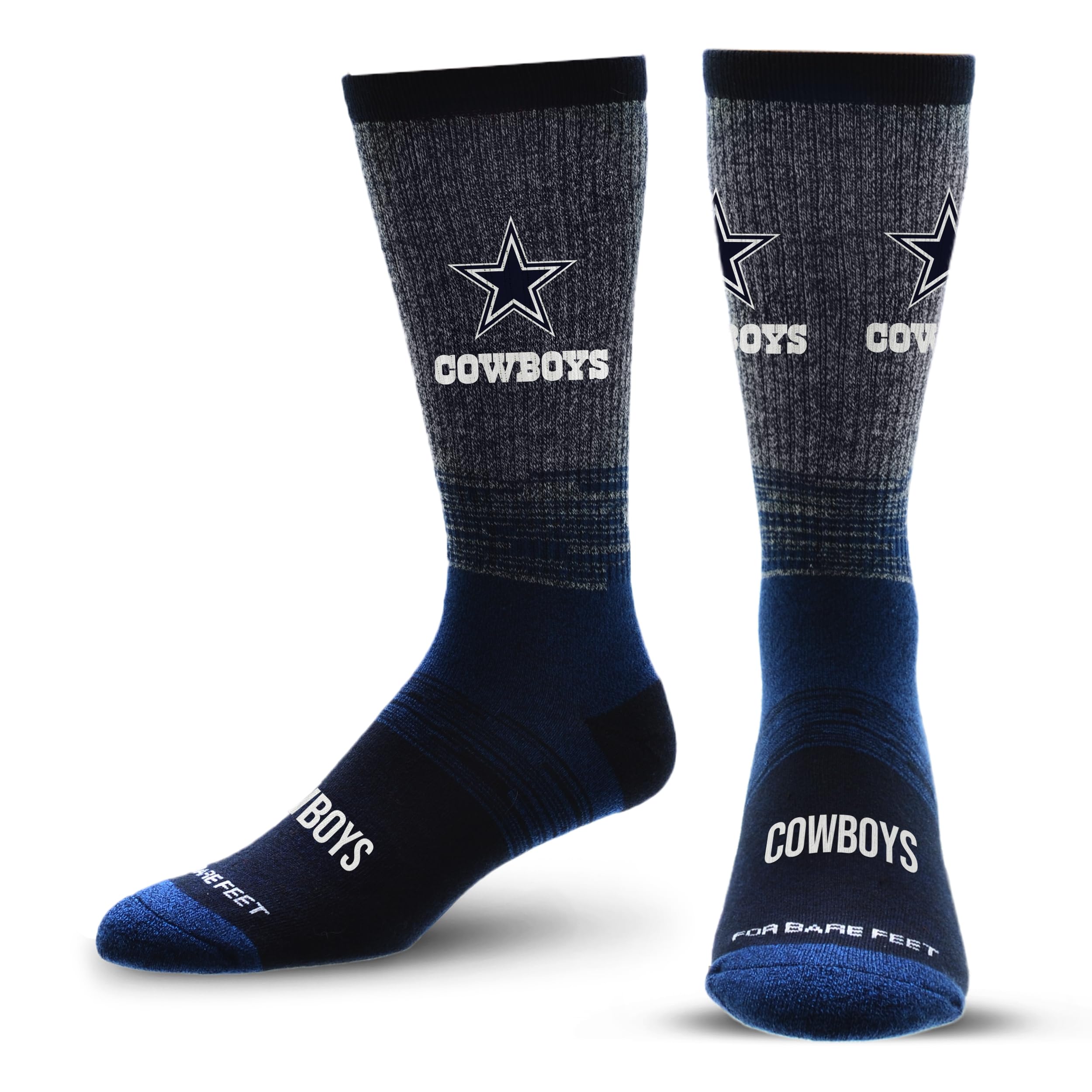FBF - NFL Team Tonal Adult Unisex Crew Socks Game Day Apparel Men's Size Large - Dallas Cowboys, Multi, Large