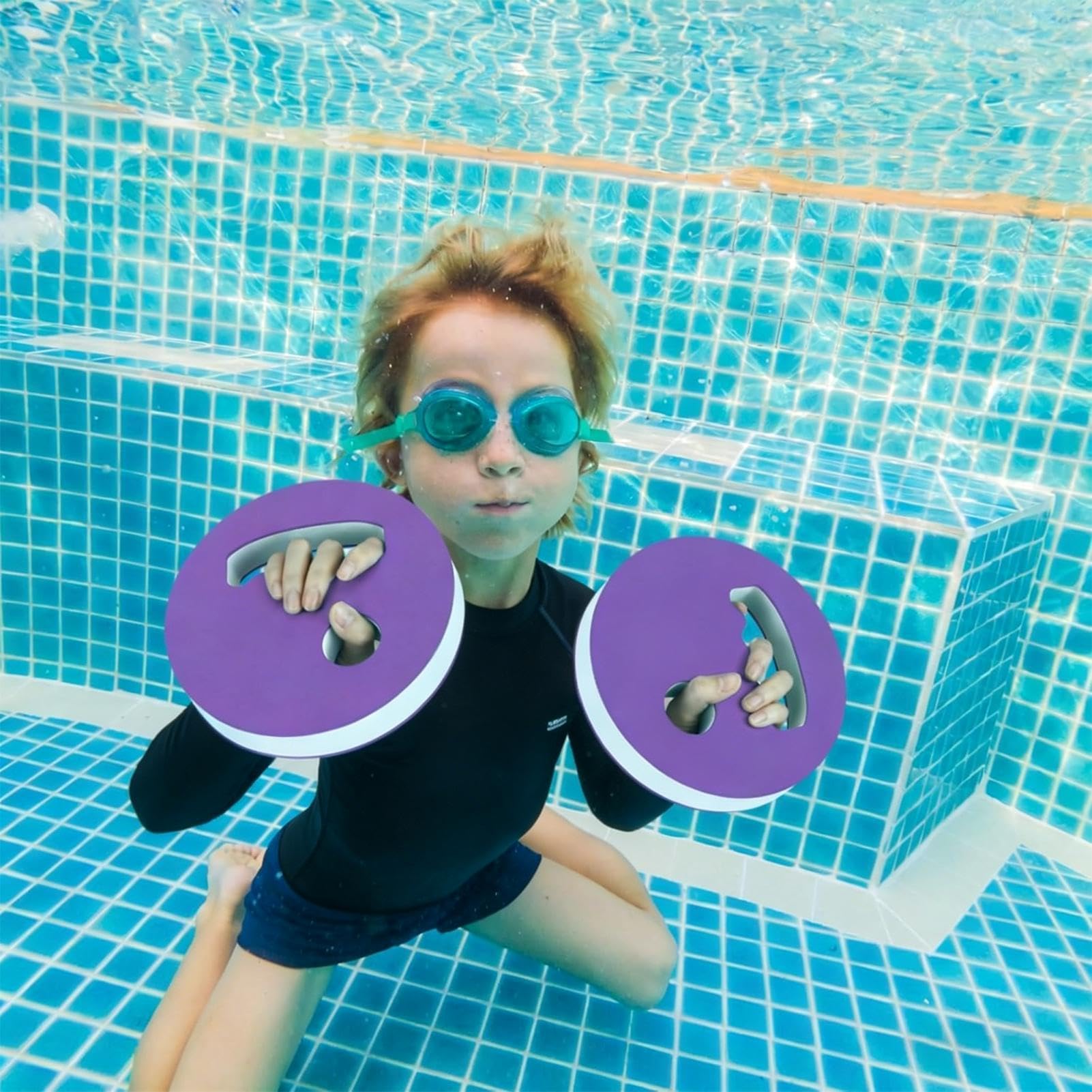 Dischi Esercizi Acquatici - 2 Pezzi Di In Schiuma Impugnabili A Resistenza - Attrezzatura per Esercizi in Piscina - Adatto a Bambini Uomini Adulti Piscina e Nuoto Acquatico Allenamento e Fitness