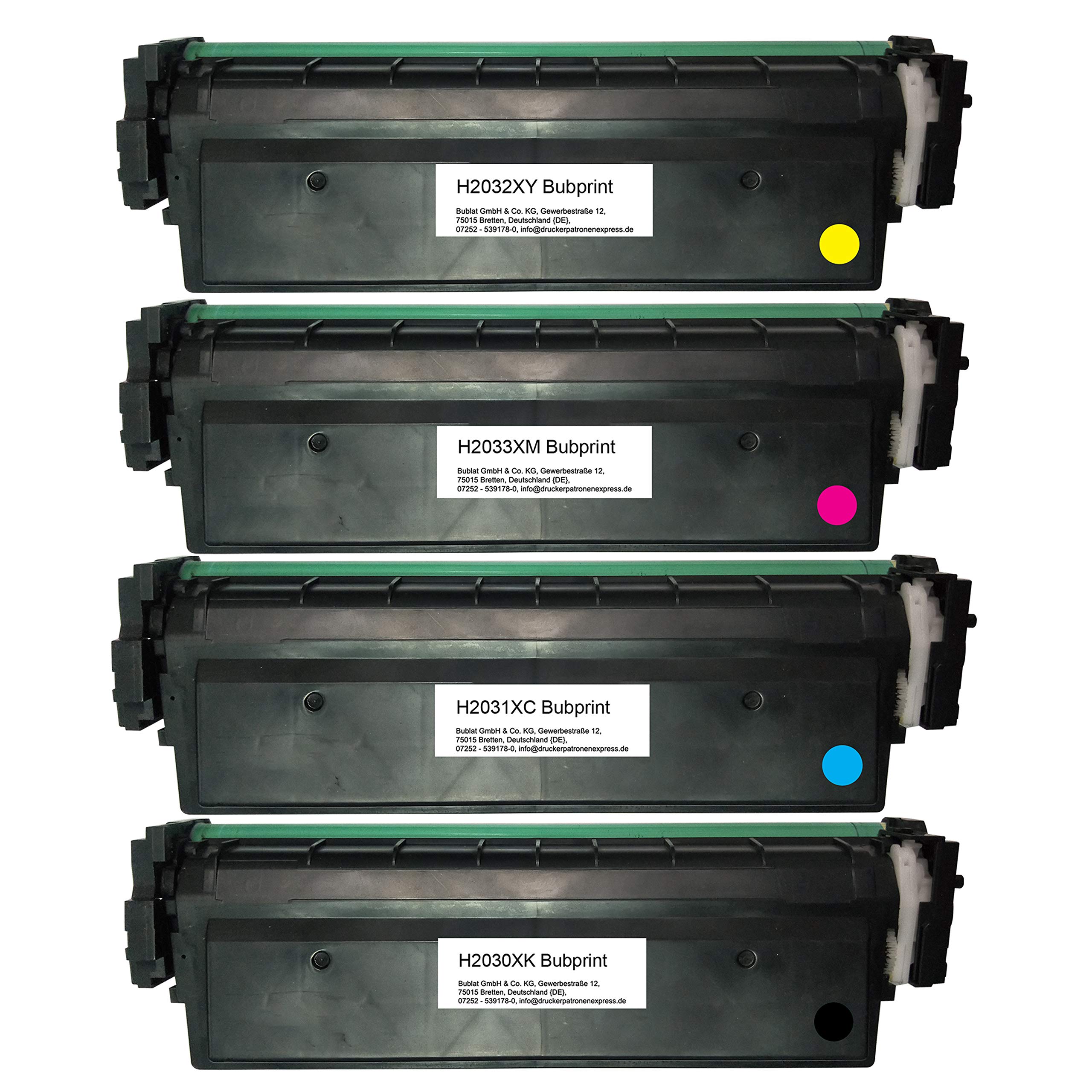 Bubprint Compatible Toner Replacement for HP 415X 415A W2030X-W2033X W2030A-W2033A without Chip Color Laserjet Pro MFP M454dn M454dw M454fw M454nw M479dn M479dw M479fdn M479fdw M479f. NW 4-Pack