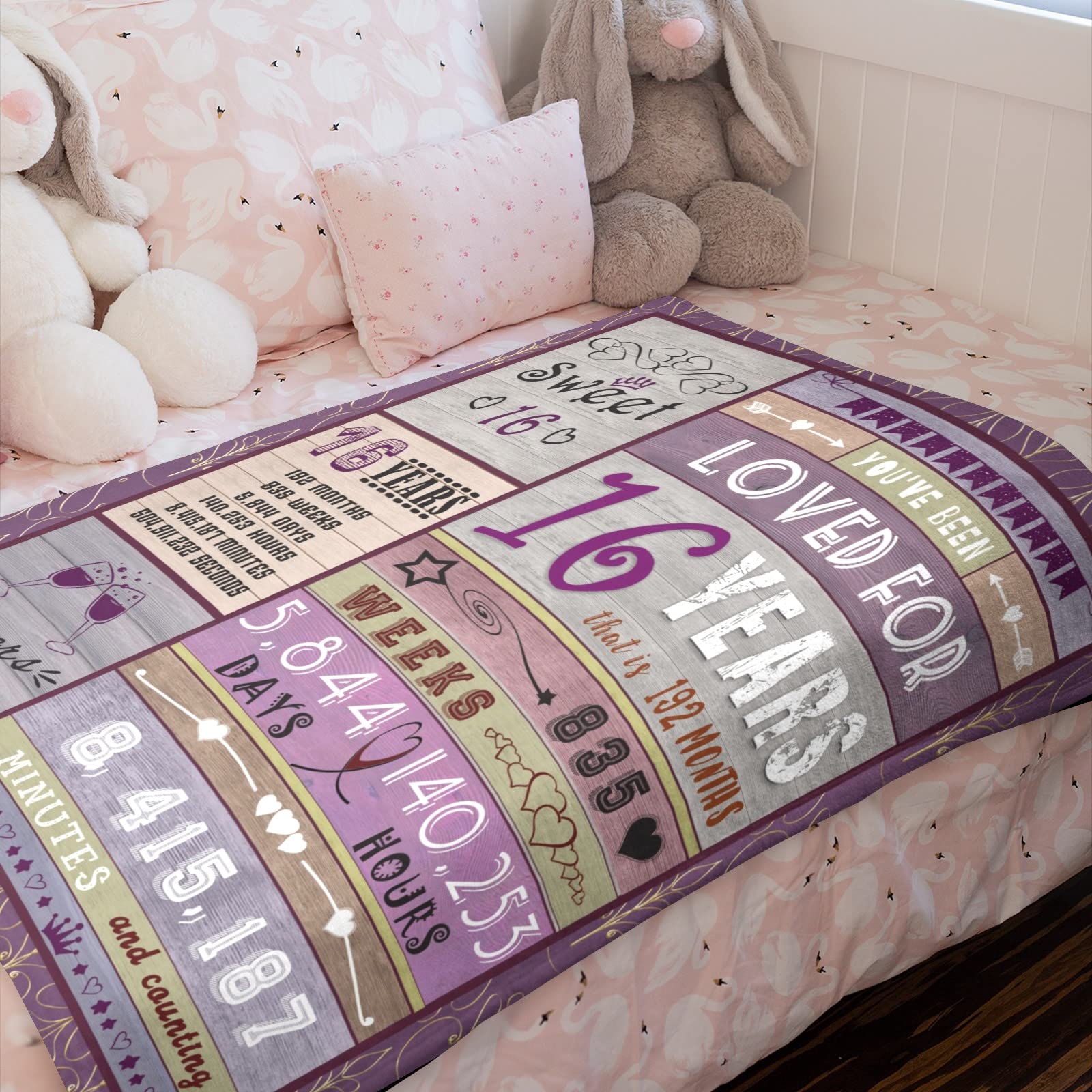 ZWERIVP Dolci 16 regali per ragazze, regalo per il 16° compleanno per ragazze, idee regalo di compleanno per ragazza di 16 anni, dolce regalo di compleanno per sedici anni, 16 decorazioni per