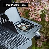 Barbecook Barbecue à gaz Luca 312 avec armoire et réchaud latéral noire 133.4x60.3x112.3cm - 5