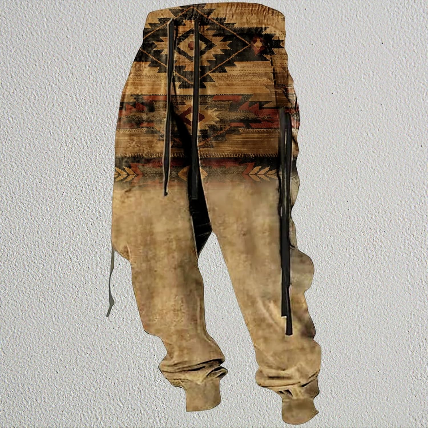 LOAIHA Native American Pants Aztec Cowboy Ethnic Graphic Sweatpants Men Drawstring Hippie Western Jogging Workout Trousers - Image 2