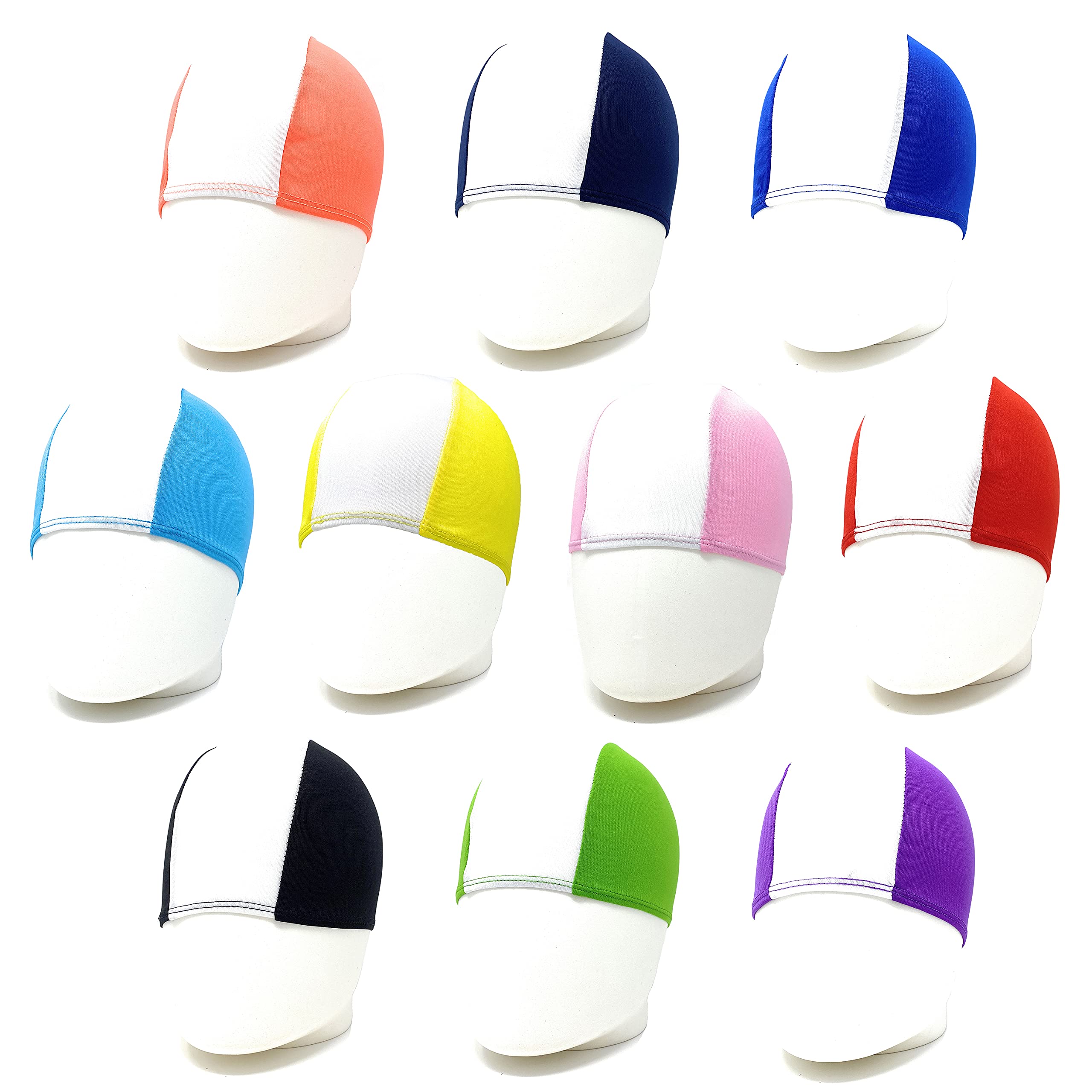 50 Gorros de natación de poliéster Slim FIT Profesional - Descuentos por CANTIDAD - Gorro de Piscina Unisex - Cantidad Paquetes de 50-500 Piezas