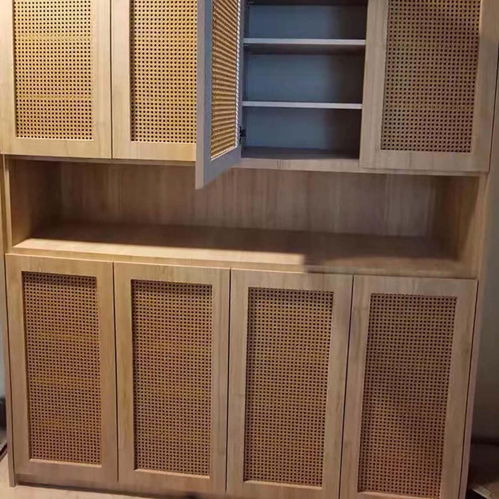Foglio in Tessuto di Canna Naturale, Rotolo in Rattan, Mobili in Rattan, Materiale in Rattan Naturale, Decorazione Domestica, Canna Intrecciata, for Tavolo Armadio Fai da Te 45 55 60 80 Cm (Size : 45