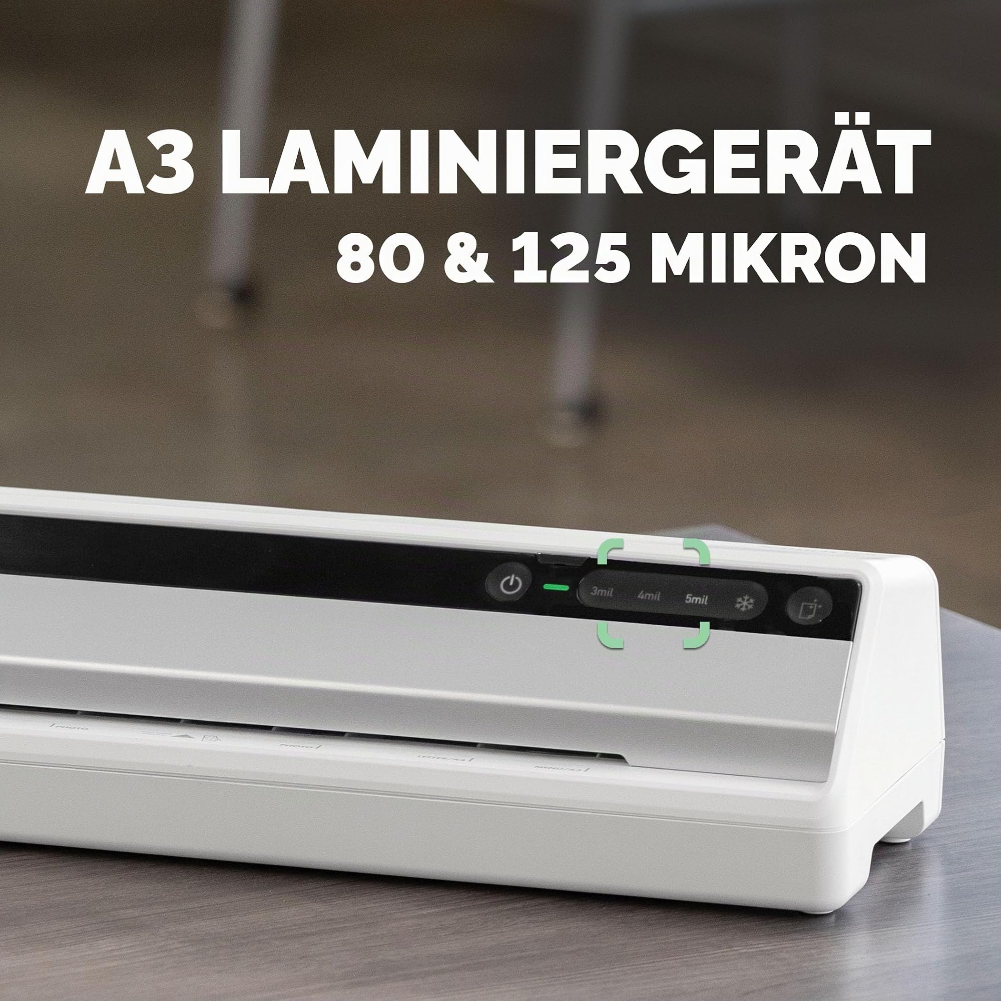 Fellowes Saturn A4 Laminiergerät fürs Büro – InstaHeat, 60 Sek. Aufwärmzeit, Staufreigabe, Auto-Abschaltung – für 80/100/125 Mikron – inkl. 10 Folien – für Zuhause & Büro