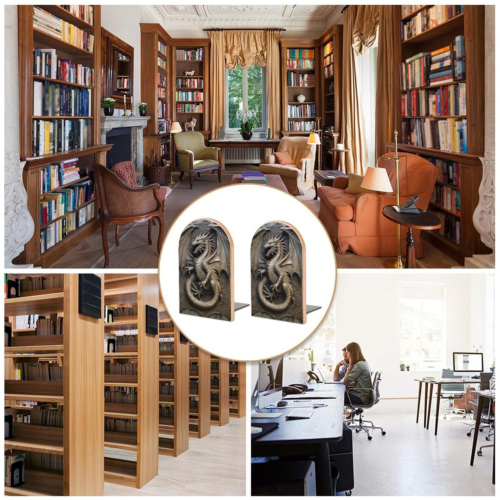 LIWI-Notes De Musique Serre-Livres En Bois Pour étagères, Serre-Livres