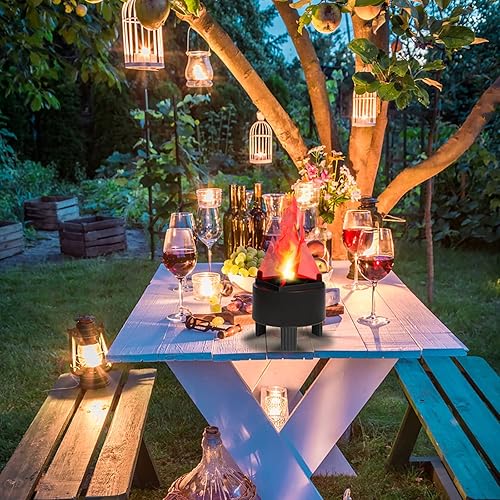 Miniatura 6 de Rely2016 - Lámpara de llama eléctrica LED con efecto de llama simulada, luz de antorcha para escenario, bar, clubes nocturnos, patio trasero,