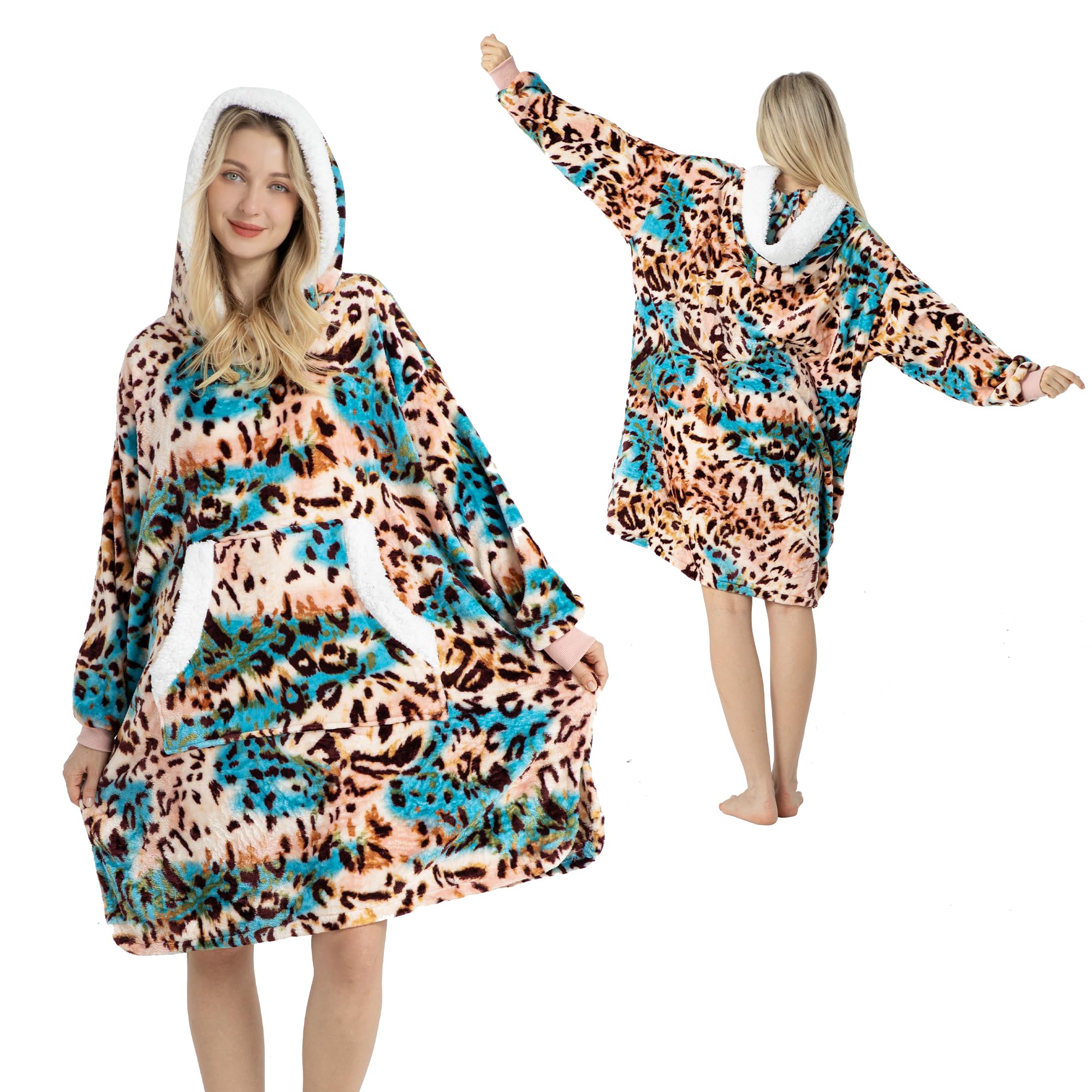 Winthome Light and Soft Blanket Hoodie for Women Men Adults Teens, Oversized Fleece Hoodie, One Size Fits AllOEKO-TEX STANDARD 100