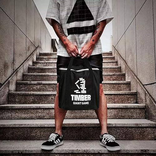 Miniatura 7 de Gentle Monster Torre gigante con dados y tablero de juego, juego de apilamiento de madera de gran tamaño, juegos clásicos al aire libre para adultos