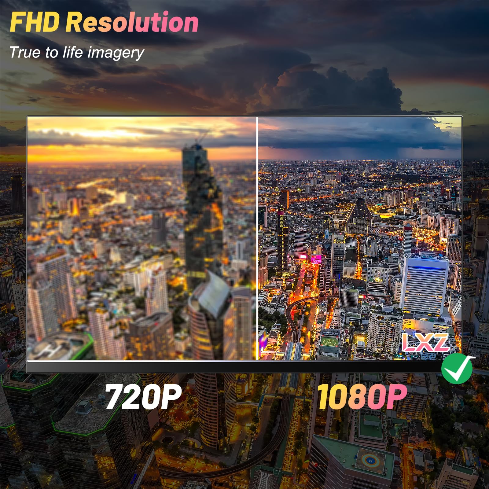 LXZ Monitor 24.5 Pollici 200hz, Monitor Gaming 24.5 Pollici, Schermo PC 24 Pollici, FHD 1080p, IPS, 100% sRGB, DP/HDMI, 1 ms, Montaggio a Parete - Nero