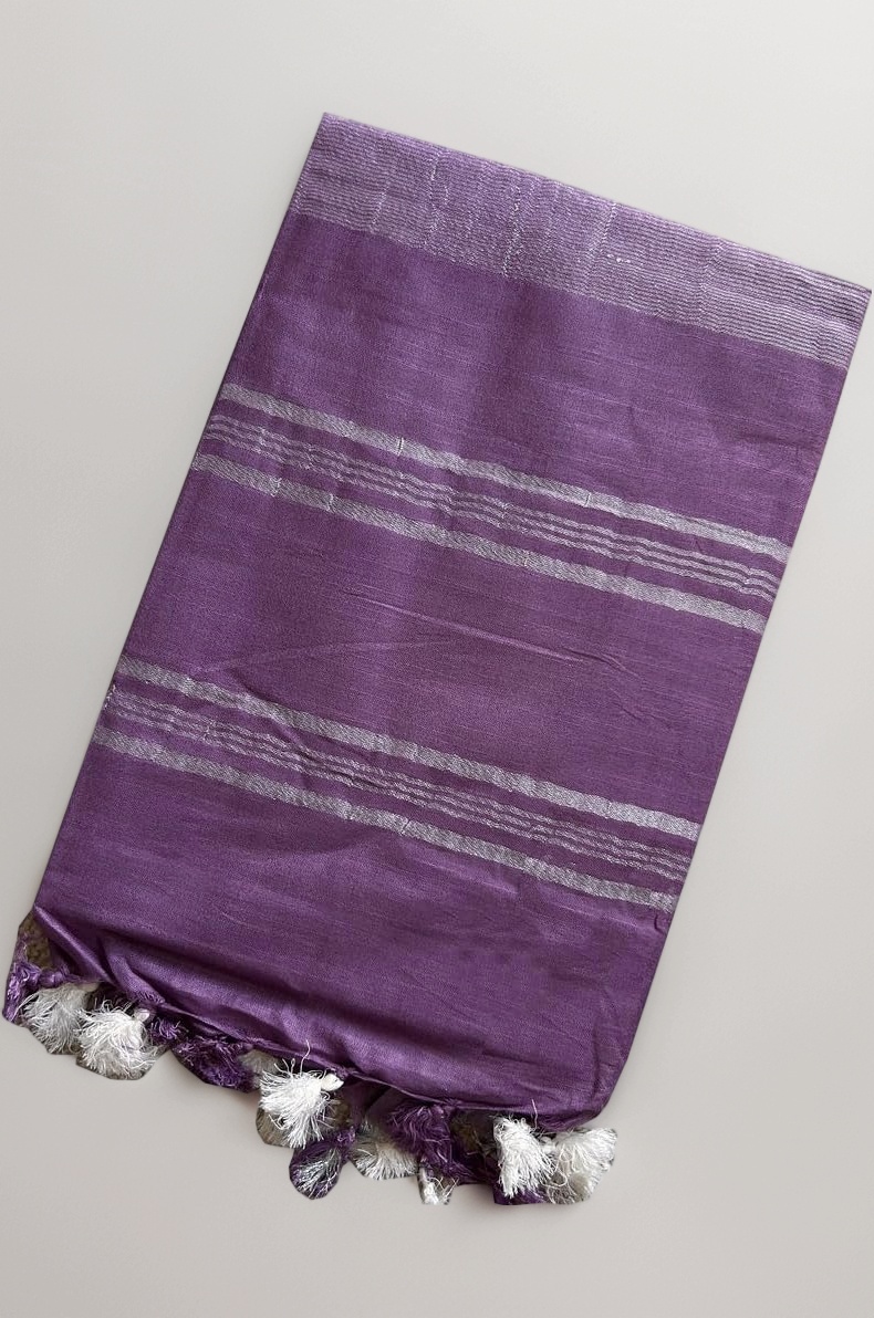 HAIDER ALI AND SONS Pure Linen Ethnic Wear Saree For Women's (With Blouse)_