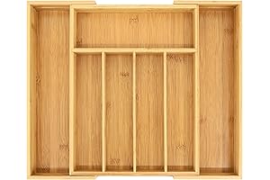 VaeFae Bamboo Silverware Organizer