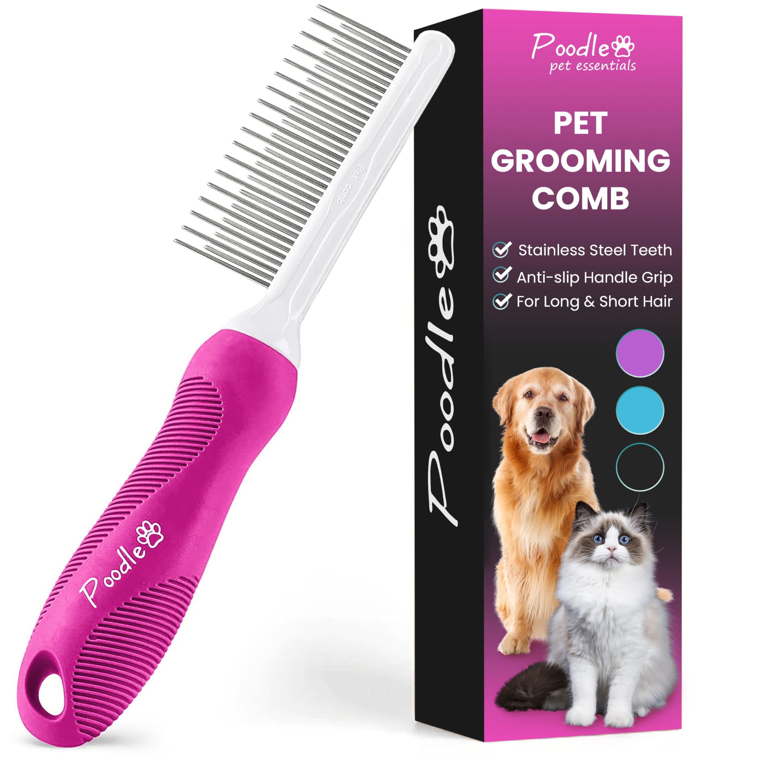 Dog Brush For Poodles Poodle Pet Dematting Fur Rake Comb Brush