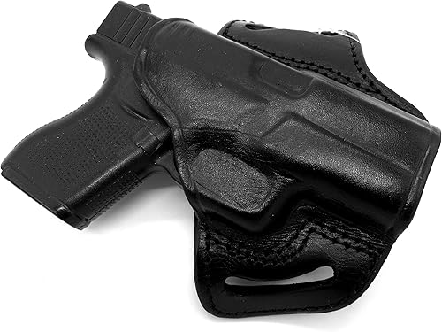 Miniatura 4 de HOLSTERMART USA TAGUA BH3 - Funda para cinturón de piel negra para Glock 43, 43X