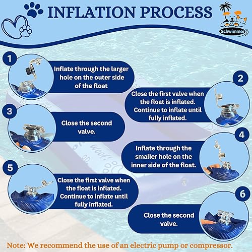 Miniatura 7 de Schwimmer Flotador de piscina prémium para perros grandes, seguridad mejorada, comodidad premium, diseño versátil, flotadores para perros para