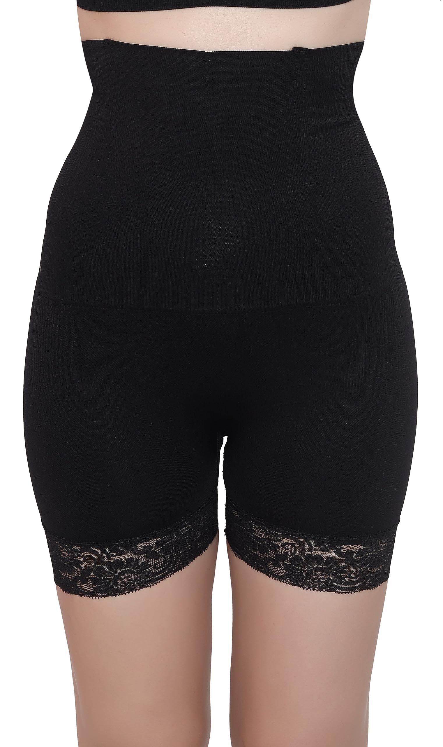 glamoras Women’s Nylon Spandex No Rolling Down High Waist Tummy Control/Tummy Tucker/Butt Lifter/Body Shaper Shapewear with Lace-picture-23