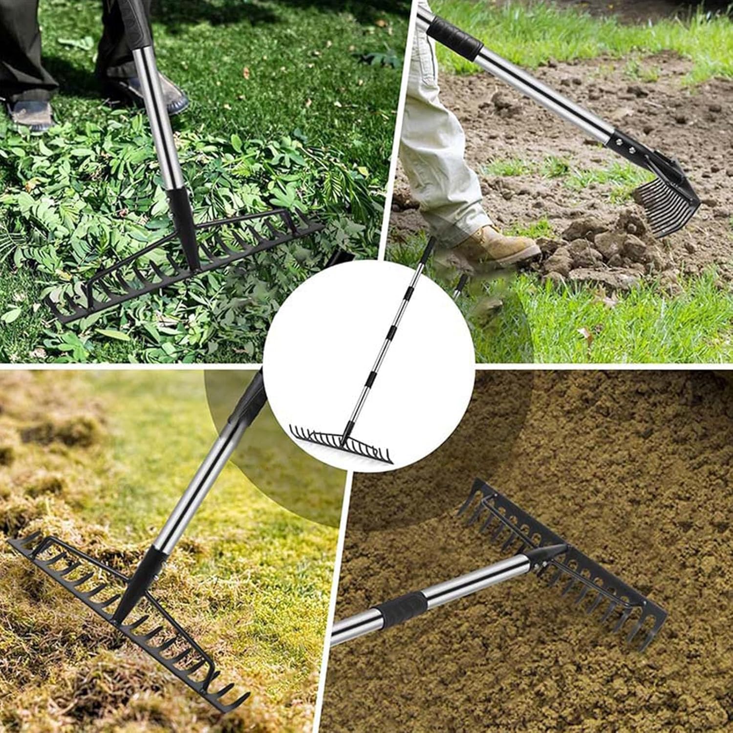 Strong 4 Inch Penetrating Soil Tool with Removable Handle for Easy Storage and Superior Ground Maintenance Grip Scuffle