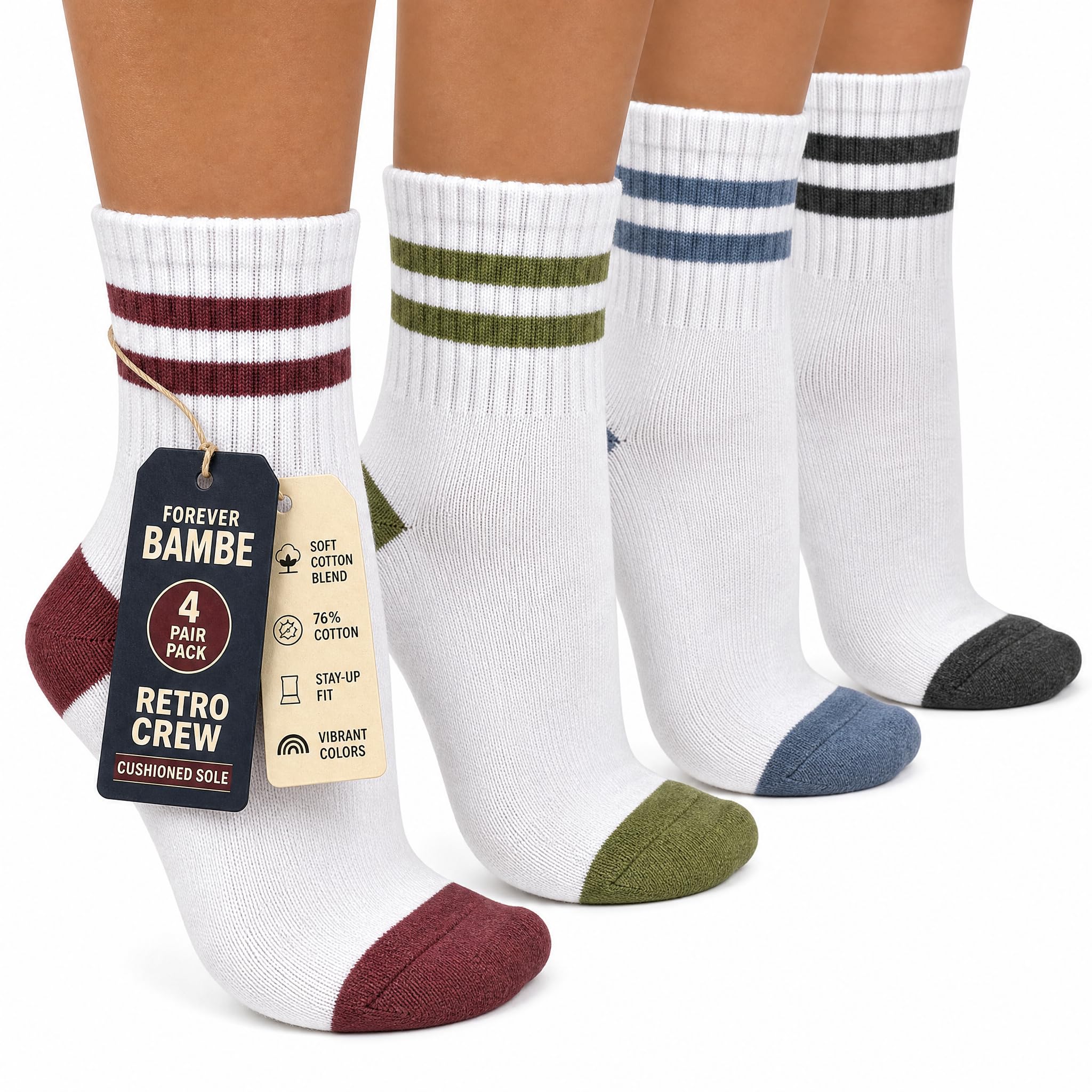 Forever Bambe Mini Crew Socks