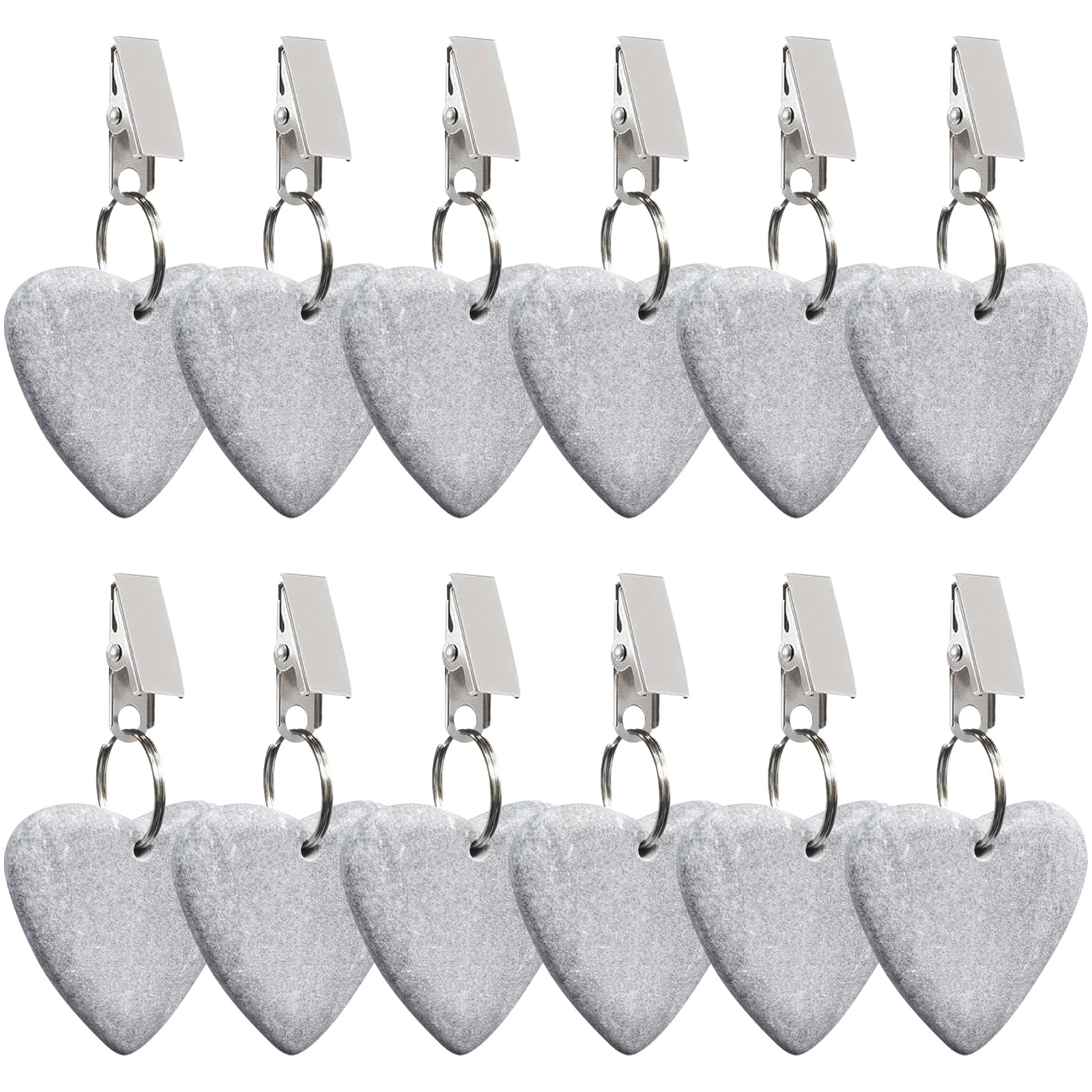 10 Pesi Per Tovaglia In Marmo Naturale - Con Clip, Per Esterni, Picnic E Matrimoni - Foto 7