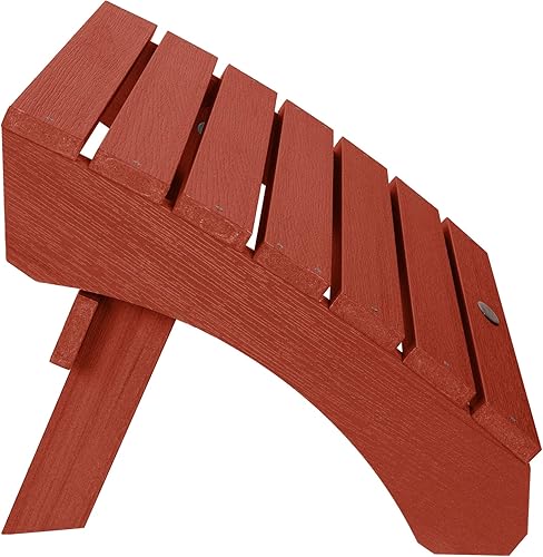 Miniatura 6 de highwood AD-OTL1-RED Adirondack - Otomana plegable, color rojo rústico