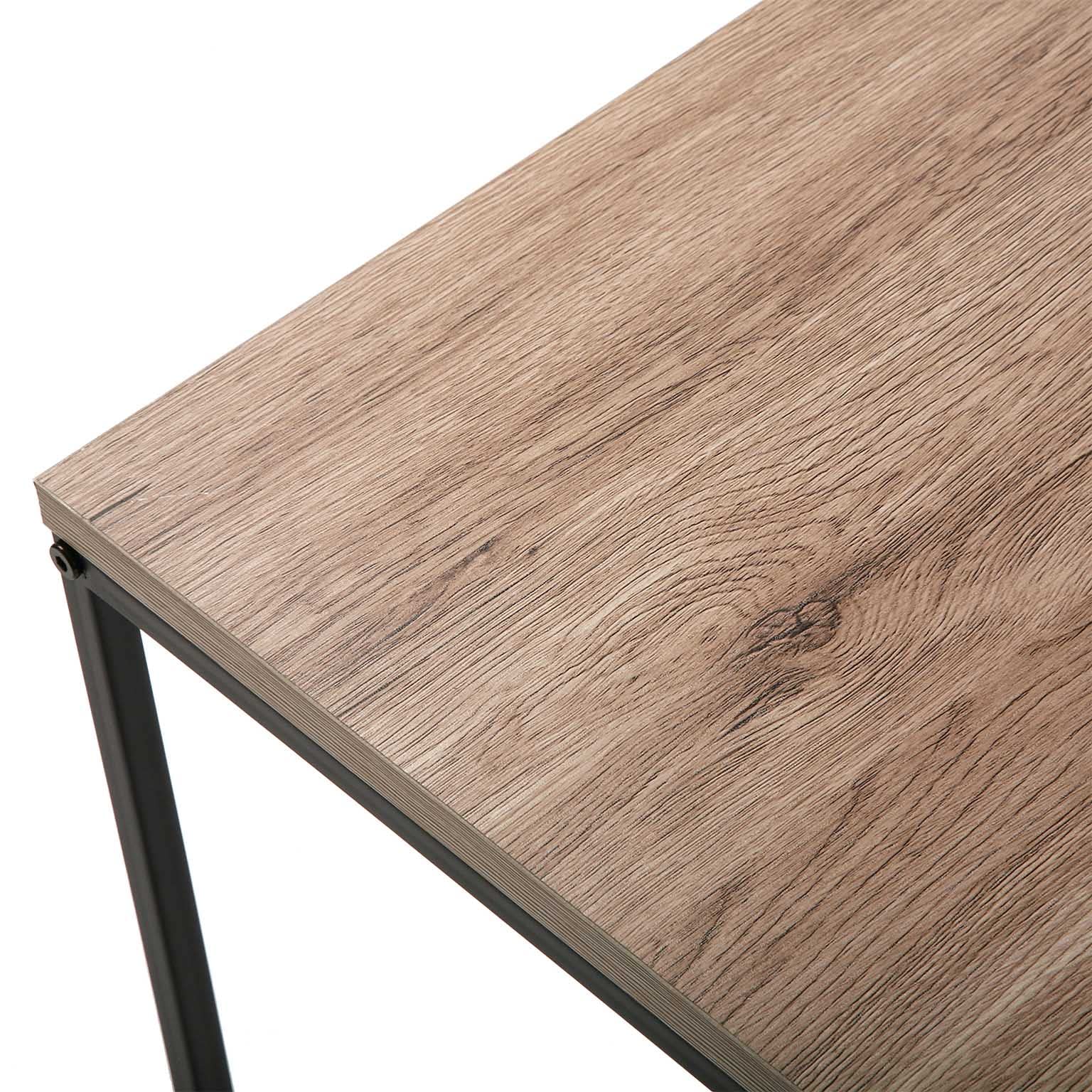 Versa Cambridge Mesa Nido Auxiliar para el Salón, la Habitación o la Cocina. Moderna Mesilla Baja, Set de 2, Medidas (Al x L x An) 50 x 50 x 50 cm, Madera y Metal, Color Marrón