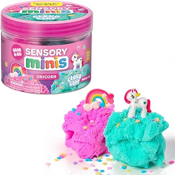 Creativity for Kids Sensory Minis Unicorn Kit | Cloud Clay Sensory Toy for Kids | Summer Activities | Mess-Free, Screen-Free Travel Activity for Kids Ages 3+