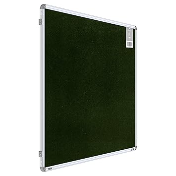 Pragati Systems Prima Pin-up Display Board for Home, Kids, Office & School (PPUG90120), Heavy-Duty Aluminium Frame, 3x4 Feet, Green (Pack of 1)