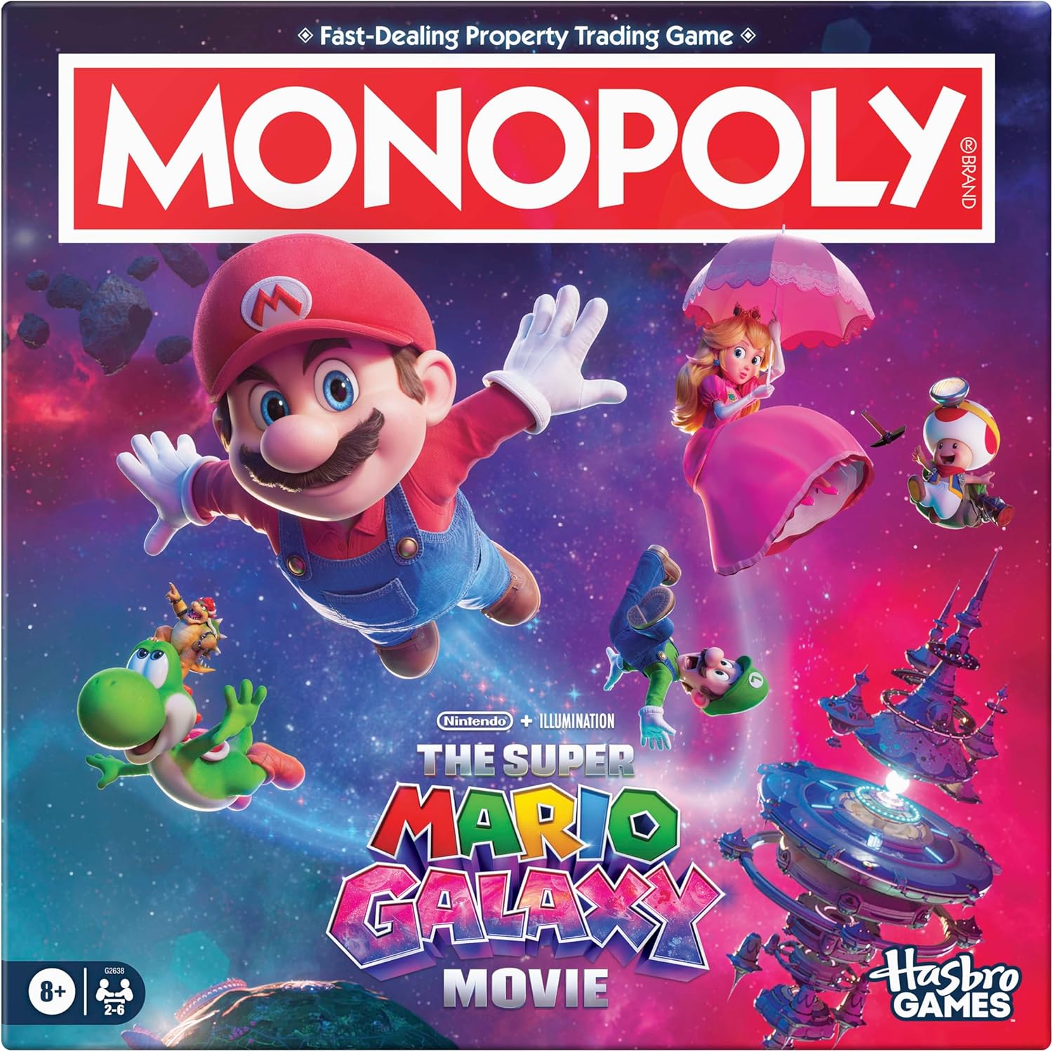 Monopoly: The Super Mario Galaxy Movie Edition Board Game I Fun Family Games for