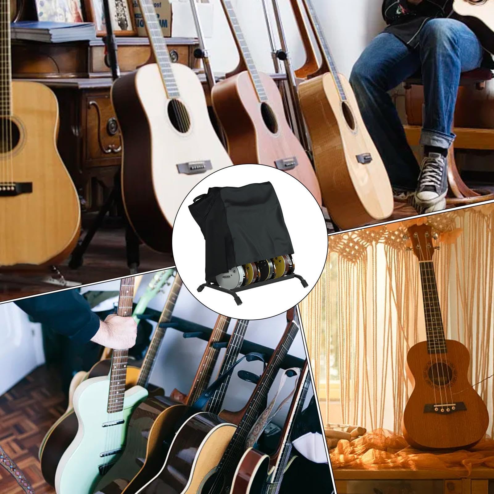 Housse anti-poussière pour support de guitare multiple, housse de protection pour support de guitare électrique, protection UV pour support de guitare, housse imperméable pour support de guitare