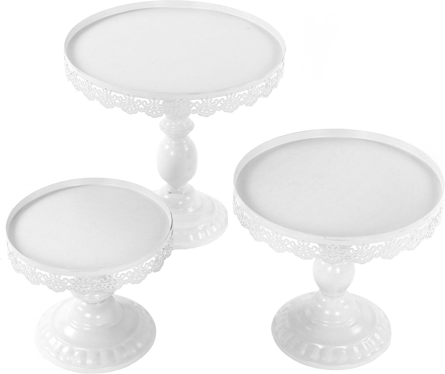 VILAVITA 3Set Metal Cake Stands Round Cupcake Stands