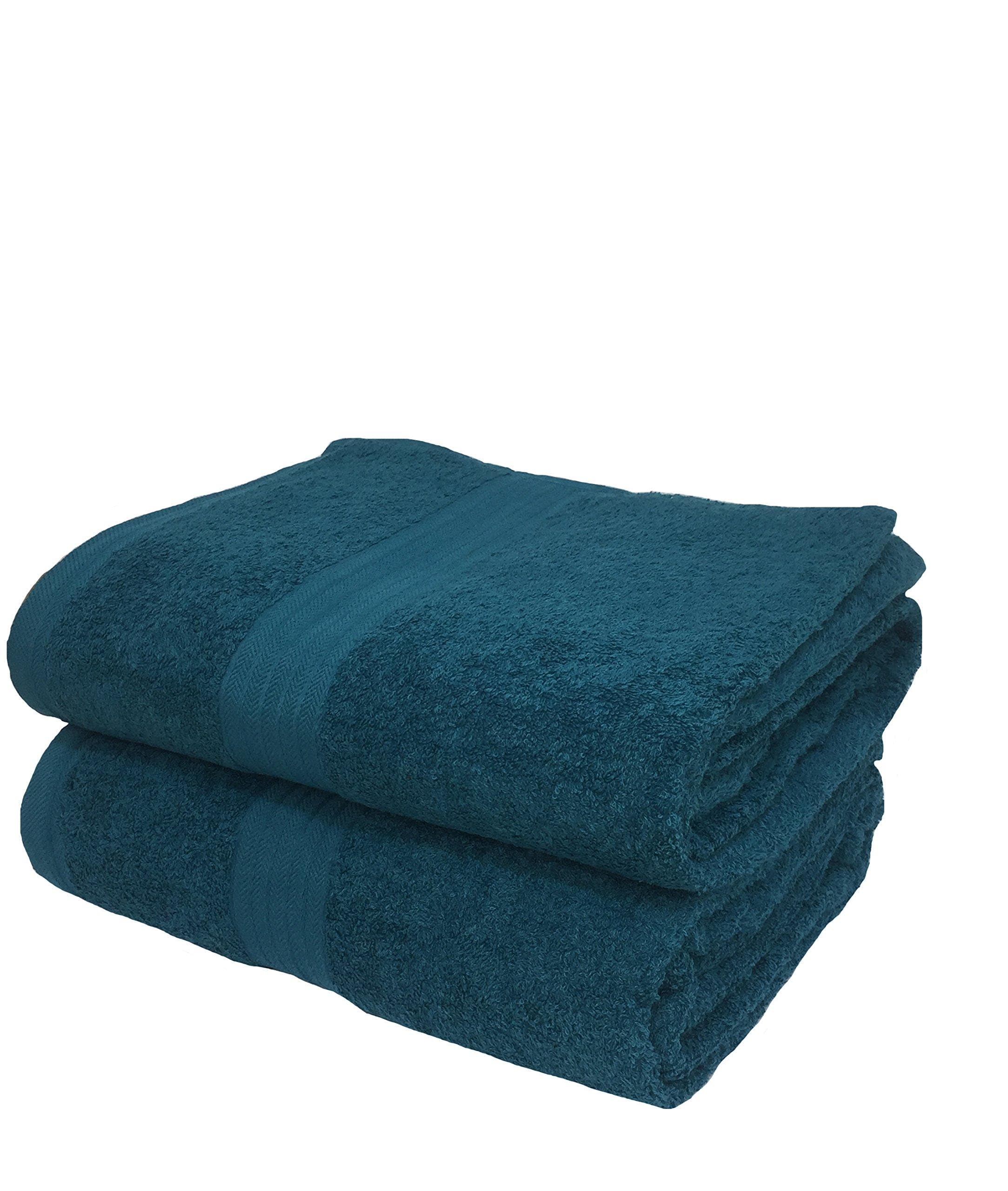 HomeHarmony Pair Of Luxury Egyptian Cotton 550gsm Bath Sheets (Teal)