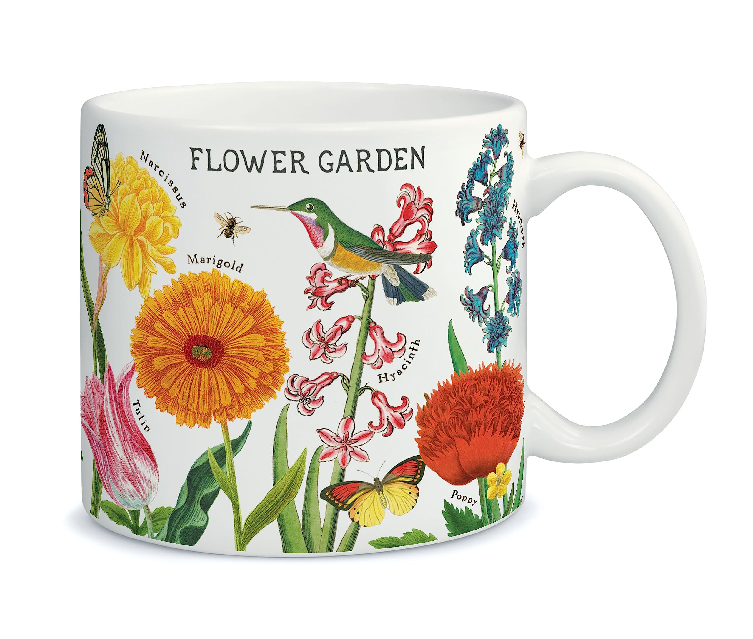 Cavallini & Co., Flower Garden Ceramic Mug, 14 oz