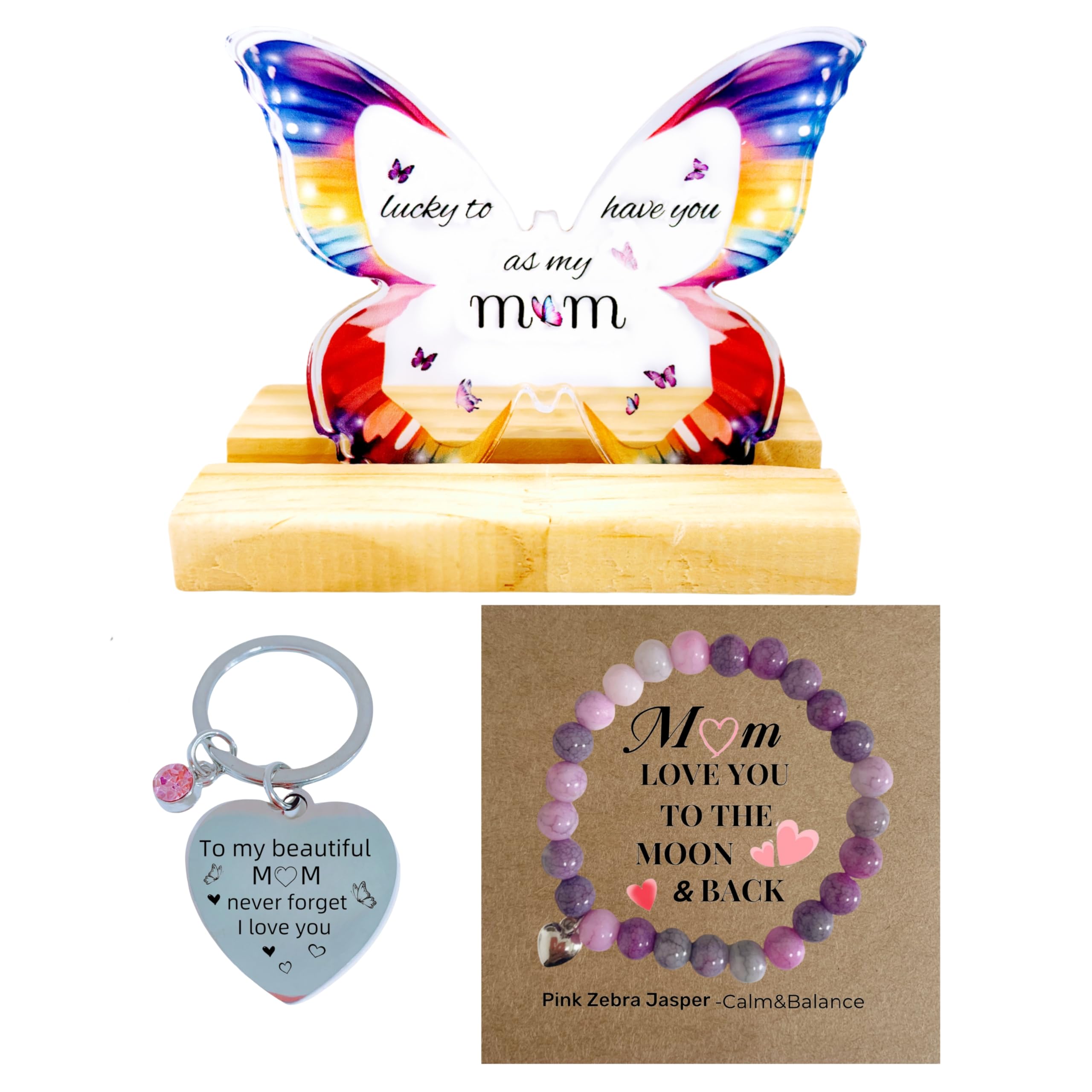 gift for Mum - Thoughtful Birthday Presents, Mothers Day Gifts, Meaningful Decor with Butterflies (Multicolor)