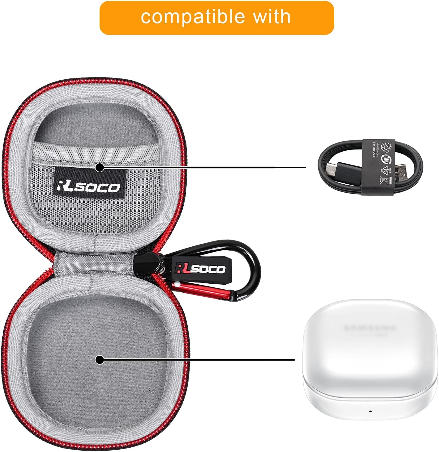 삼성 갤럭시 버즈 2 프로갤럭시 라이브갤럭시 트루 와이어리스 이어버드용 RLSOCO 휴대용 케이스-모바일 11번가