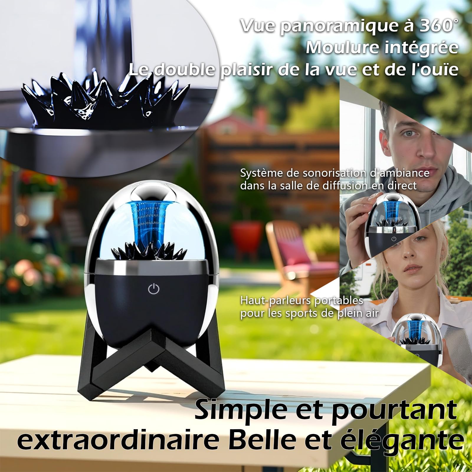 Enceinte à ferrofluide dansant,Haut-parleur Bluetooth à fluide magnétique avec visualiseur audio et lumière LED-Jouet de bureau inspiré de Venom,idéal pour le bureau,les études,la passion des science