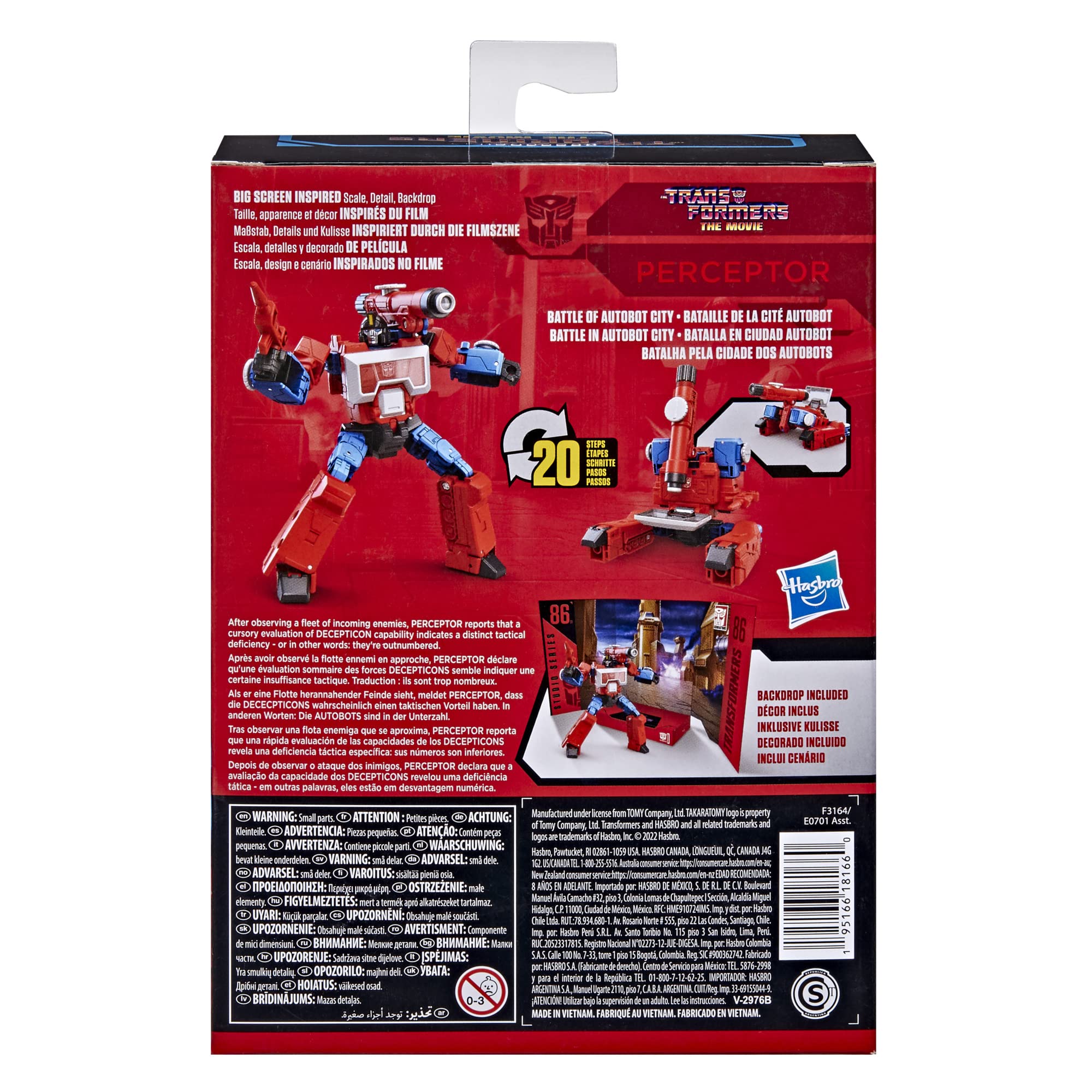 PERCEPTOR Transformers Deluxe Studio Series 86-11 Animated Movie New In Hand! 195166158556