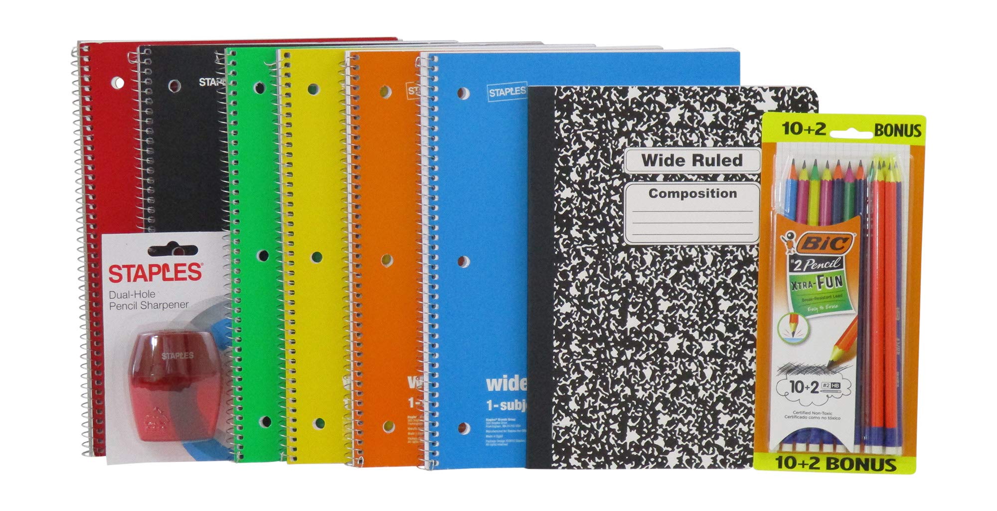 Paquete De 6 Cuadernos En Espiral Con Rayas Anchas, 1 Tema, Varios