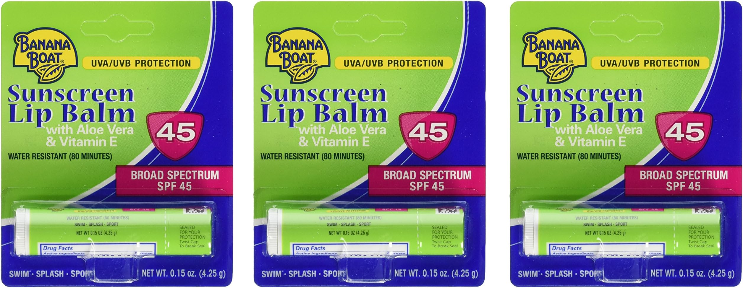 Banana Boat Sport Ultra SPF 50 Lip Sunscreen 2 Pack SPF
