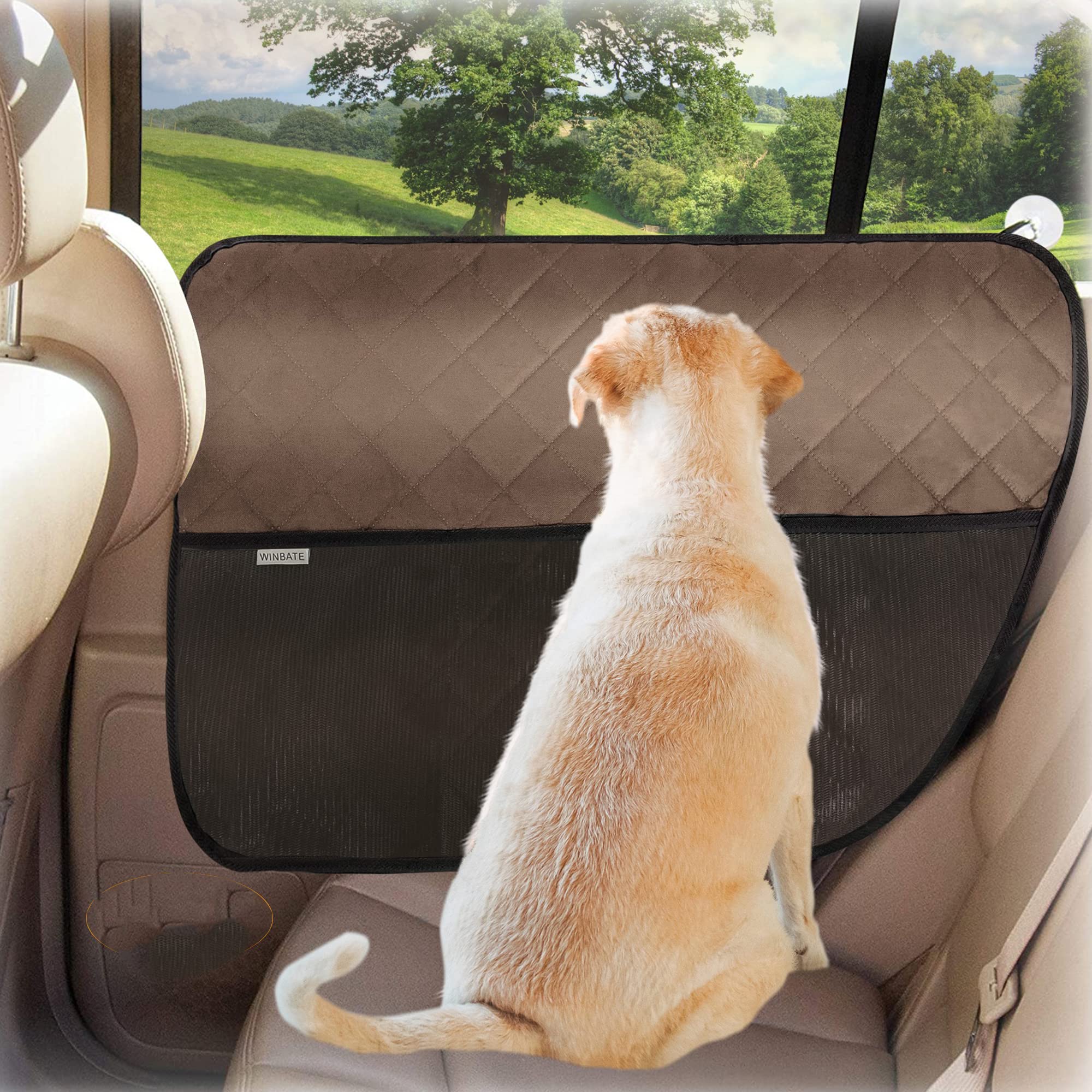 Winbate 2PCS Dog Pet Car Door Cover - Waterproof, Scratchproof, Nonslip, Durable, Machine Washable Vehicle Door Guard (MD-TA-01) โ image 1