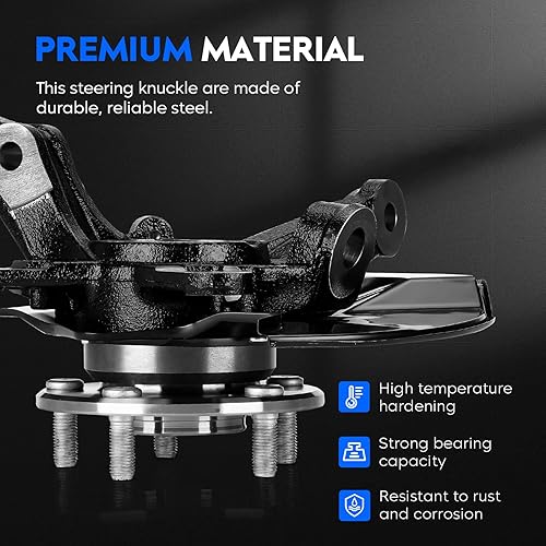 Vista 16 de Conjunto de cubo de cojinete de dirección y cojinete de rueda delantero derecho compatible con Honda Civic 1.3L, 1.8L 2006-2011, reemplazo
